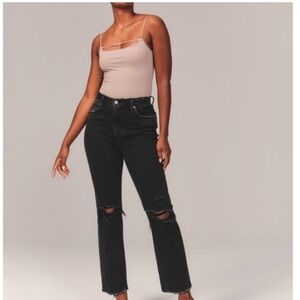 Ankle straight ultra high rise